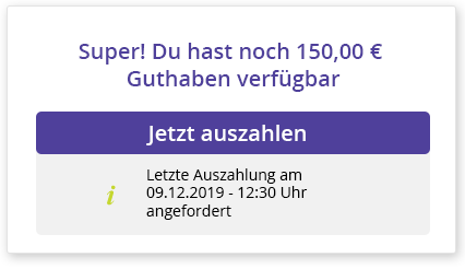 Feature hochfrequente Auszahlung